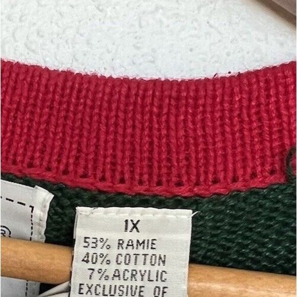 Storybook Knit VTG 3D Teddy Bear Christmas Knit Cardigan Novelty Sweater Grandma - Picture 11 of 11